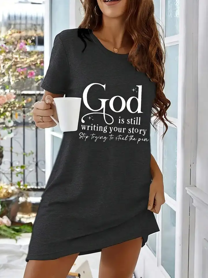Womens Heart Print Comfortable Bathrobe Nightgown