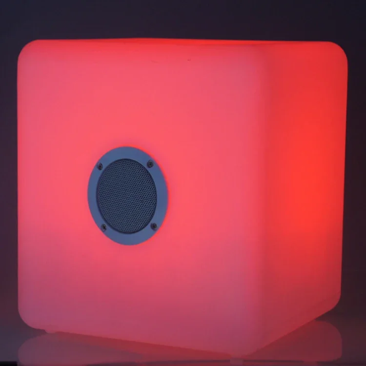 Cube Seat with Night Light Speaker Portable Music Speaker Lantern Party Bar Audio Video Atmosphere Lighting Equipment