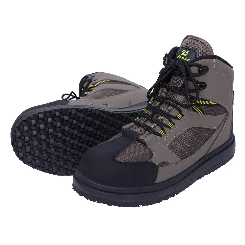 Men\'s Fly Fishing Wading Boots Anti-slip Waders Rubber Bottom Boot Outdoor Breathable Upstream Shoes