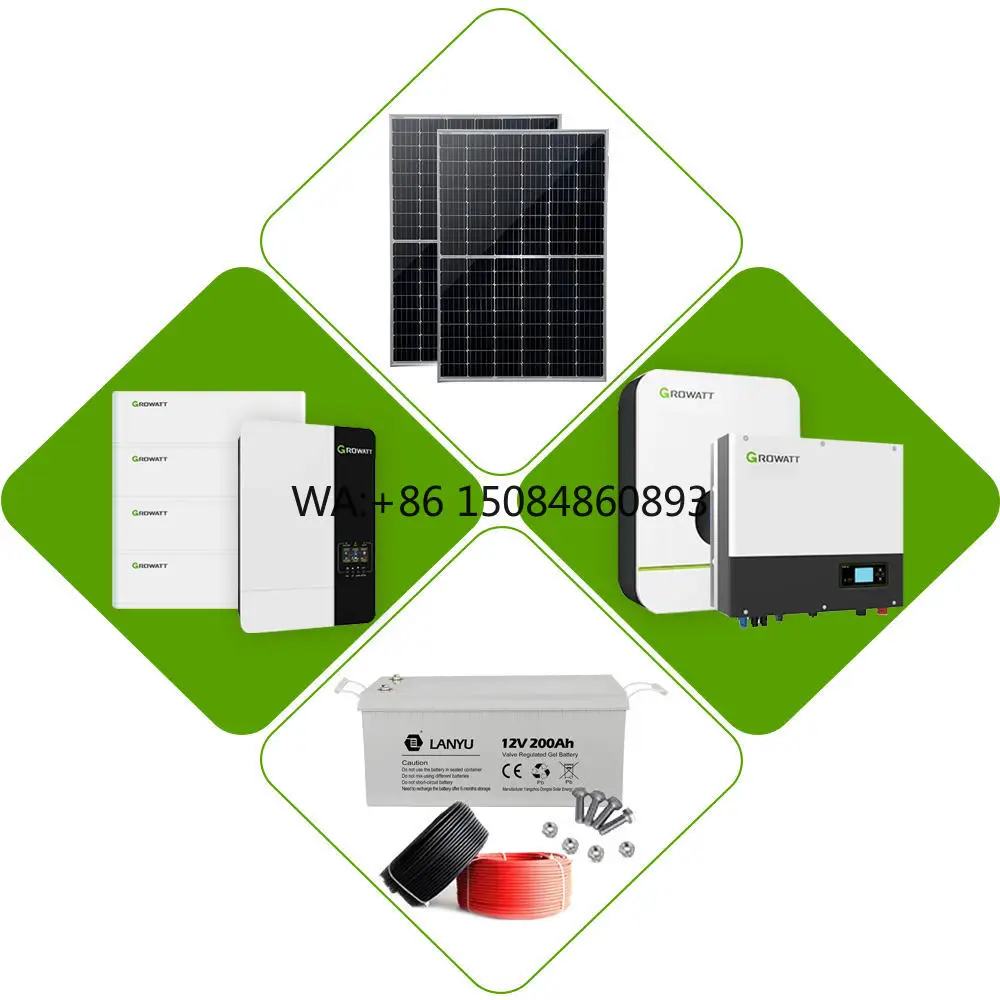 8Kw Hybrid Solar Power System with Hybrid Inverter and Lithium Ion Battery All-in-One Home Kit