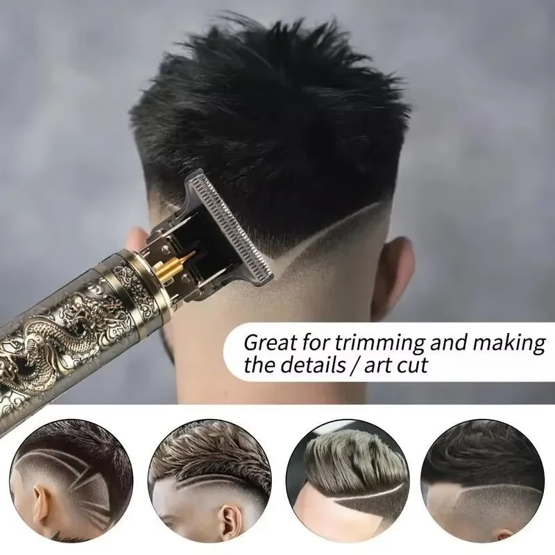 Tondeuse à cheveux électrique aste USB, T9, édition professionnelle, rasoir pour hommes et femmes, étiquettes de soins, type propre