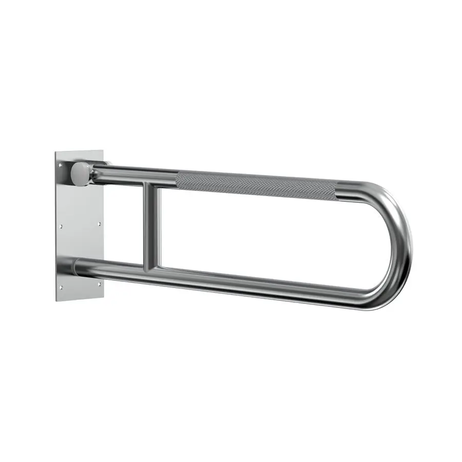 

SwingUp FlipUp Bathroom Grab Bar, Stainless Steel with Textured Grip Brushed Stainless with Knurled Finish