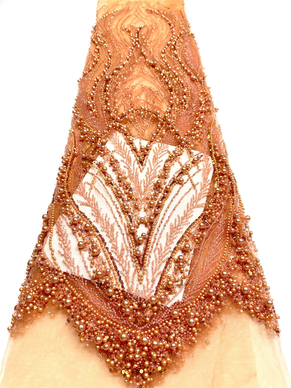 

African Organza Lace Fabric 2025 High Quality French Luxury Beads Lace Nigerian Sequins Tulle Lace Fabric for Wedding