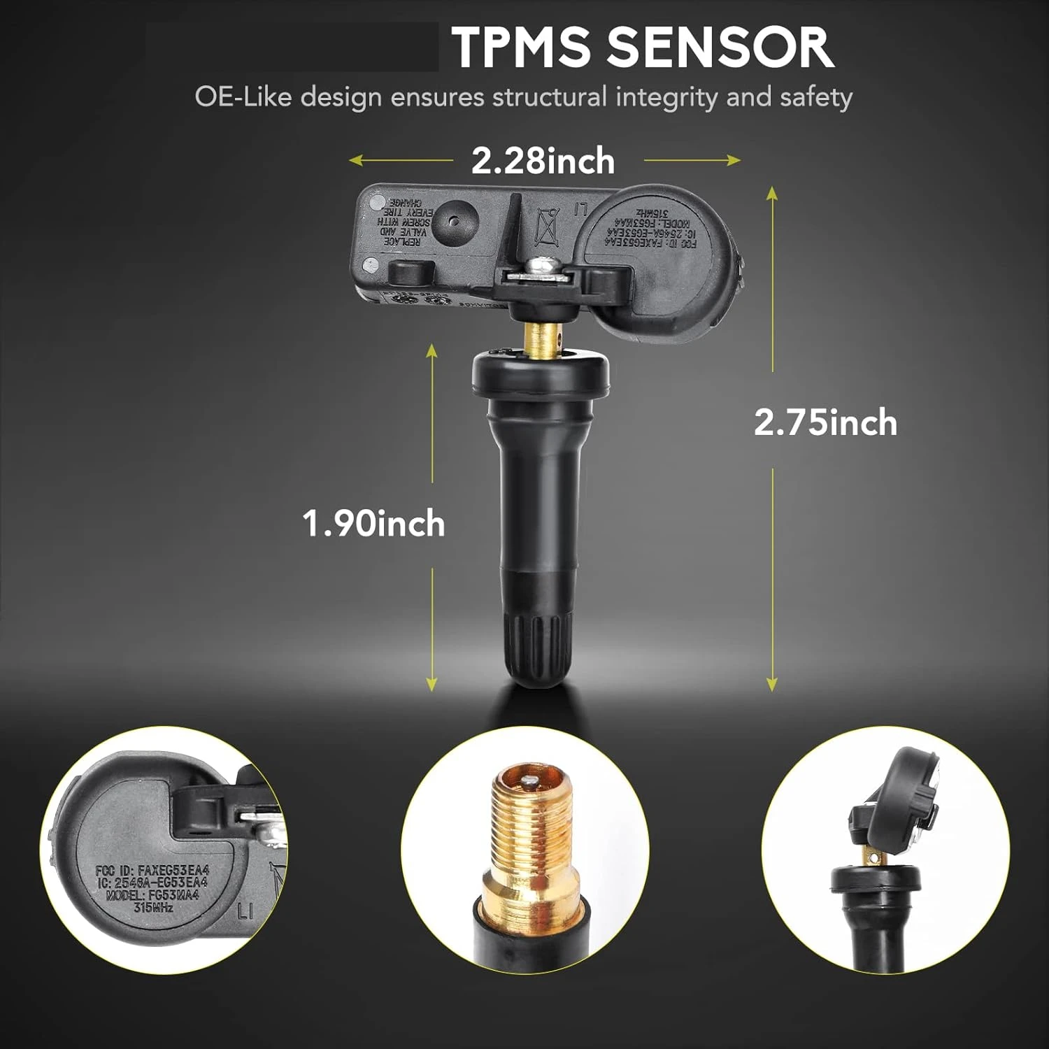 مستشعر ضغط الإطارات TPMS يناسب نظام مراقبة ضغط الإطارات Ford F150 Focus Lincoln Mazda 7L1TZ1A150AA 7L1Z1A189A, 315MH