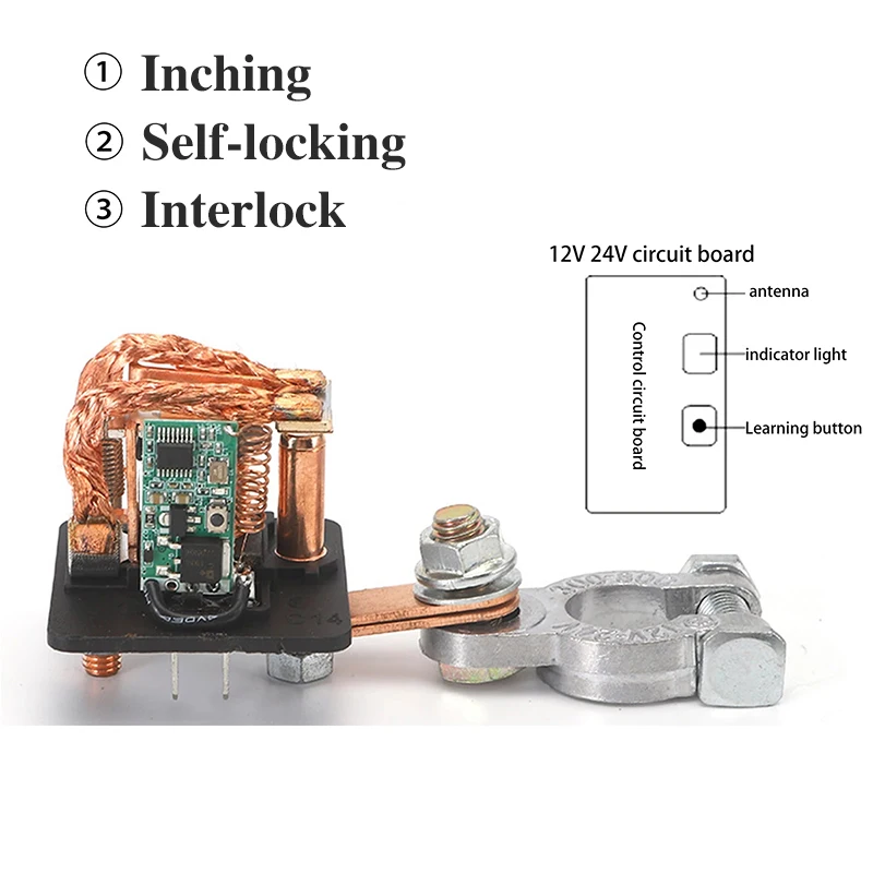 12V/24V 200A Universal Battery Switch Relay Integrated Wireless Remote Control Disconnect Cut Off Isolator Master Switches