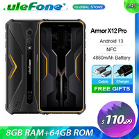 Ulefone Armor X12 Pro,Rugged 4G,Octa Core,4GB+64GB,5.45Inch Android 13,13MP Camera,4860mAh,10W Fast Charge, NFC,Global Version