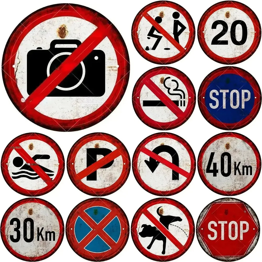 Vintage Man Cave Metal Signs Tool Rules - Wall Posters Farm Fresh Decoration for Garage Garden Home Cafe Living Room Club Bar