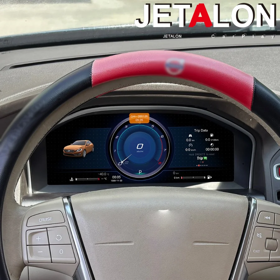 12.3Inch Virtual Cockpit Digital LCD Instrument Cluster Speedometer Dashboard Screen for Volvo XC60 2015–2017 Plug and Play