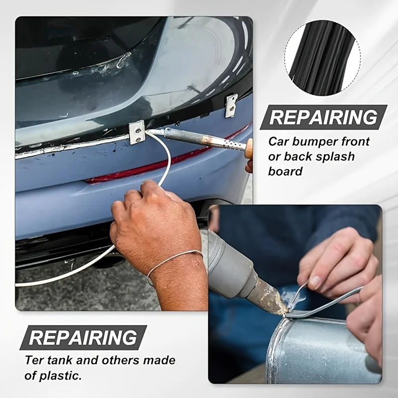 [Набор для сварки пластика] Комплект сварочных стержней для пластика |   ПП пластиковые сварочные материалы 250 мм 5x2 мм для ремонта автомобильного бампера/каяка