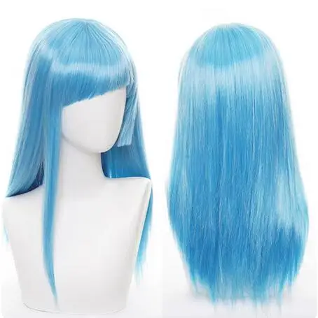 New Miwa Kasumi Cosplay Jujutsu Kaisen Cosplay Wig Blue Long Hair Heat Resistant Synthetic Halloween Party Accessories