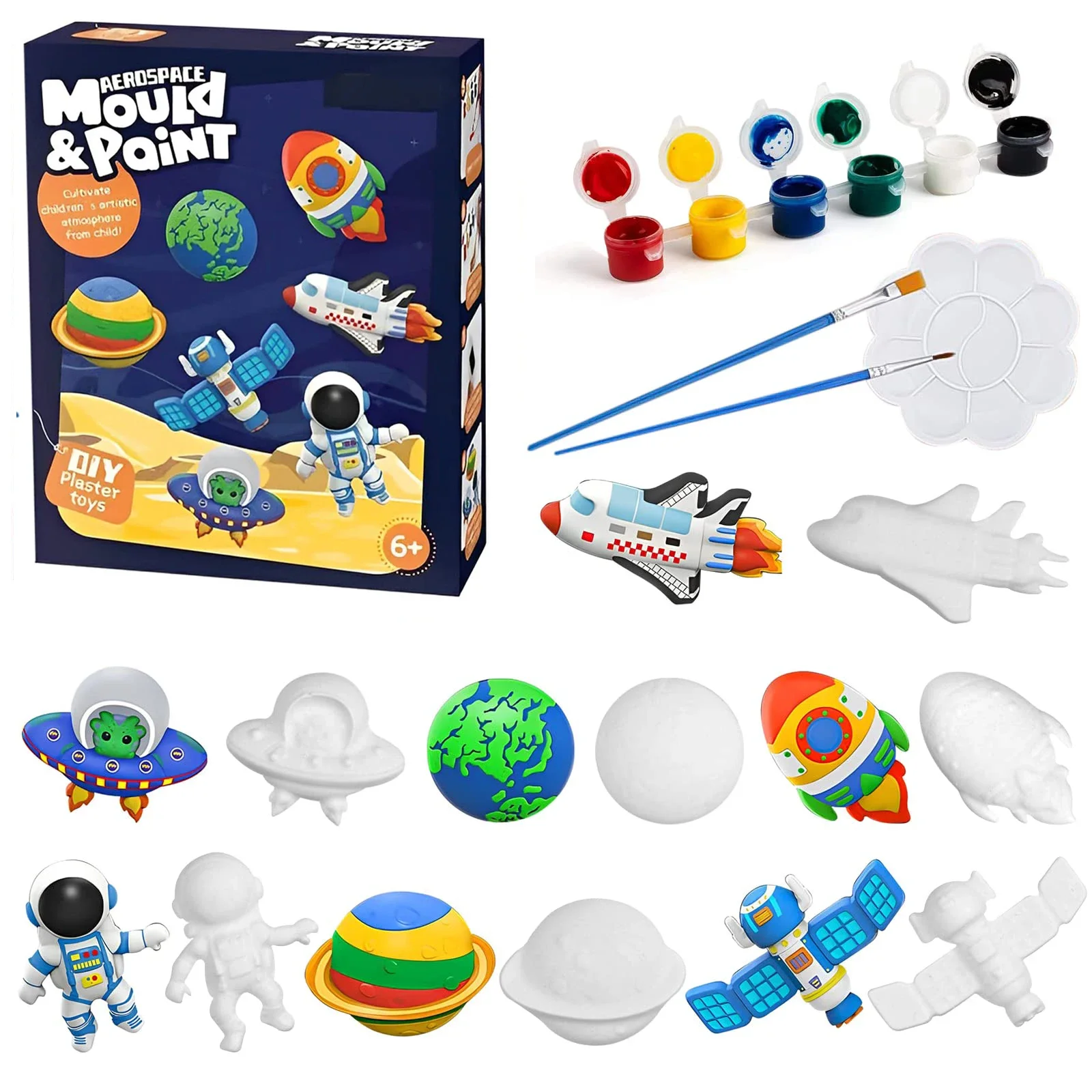 Kit de Bricolage en Plâtre pour Enfants : Poupées Créatives à Peindre à la Main, Jouets de Coloriage pour Tout-Petits, Activités Artistiques Éducatives pour le Développement Cérébral