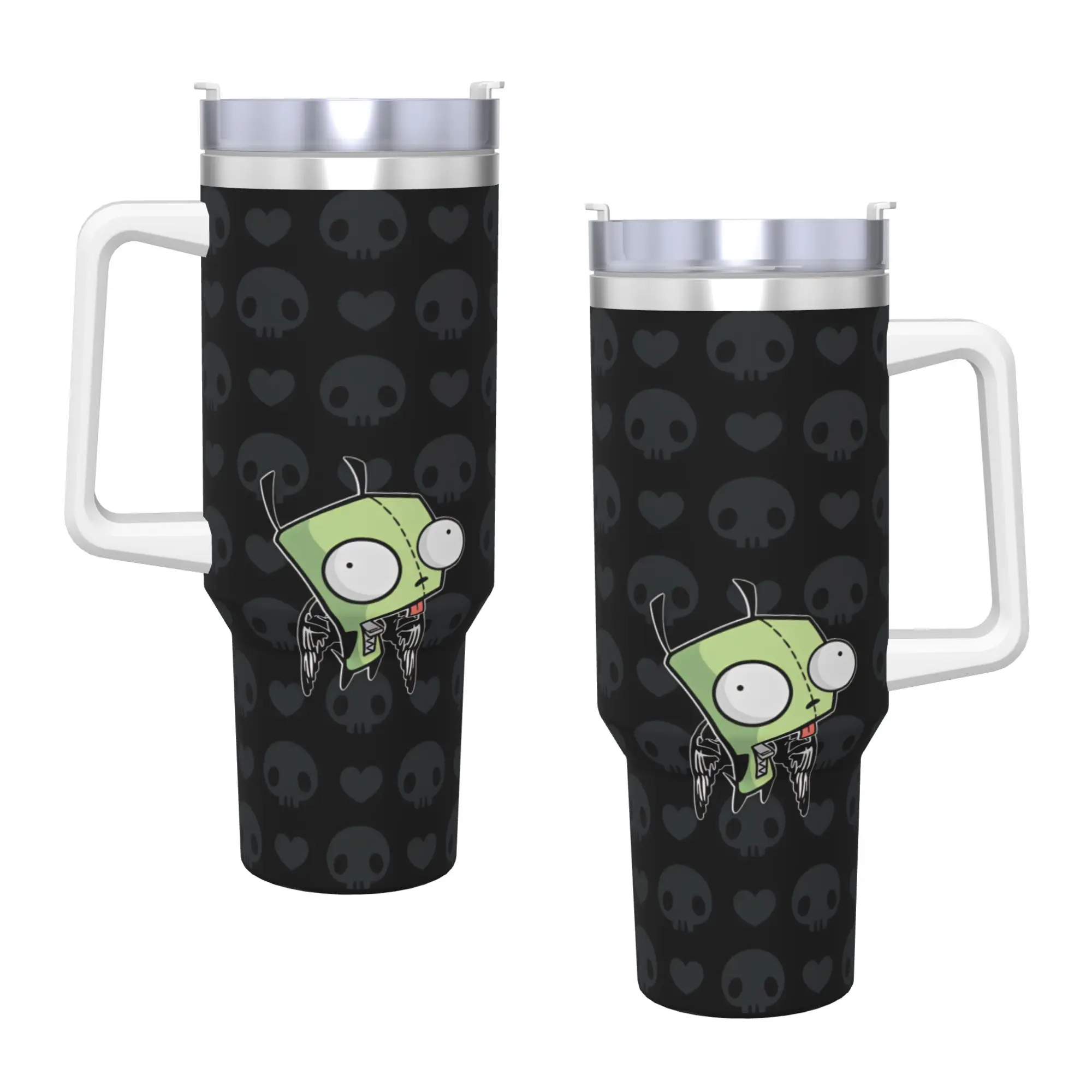 Stainless Steel Tumbler Gir Mugs Cup With Straws Invaders Zims Camping Cold Drink Water Bottle Heat Preservation 40oz Coffee Mug