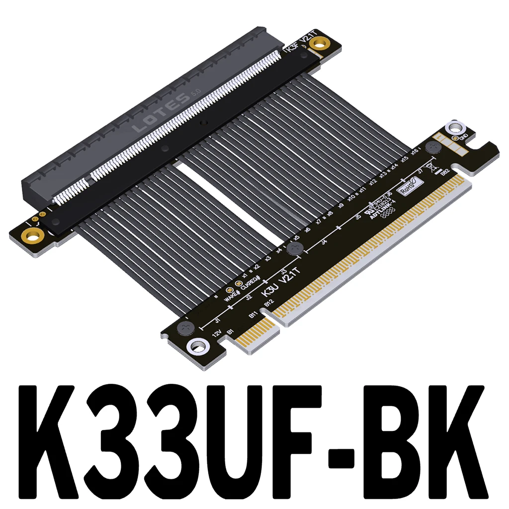 

PCIE 5.0 x16 Riser Cable 512Gbps High Speed Flexible GPU Extension Riser Cable for PC Cases Servers ITX Builds Computer RTX 5090
