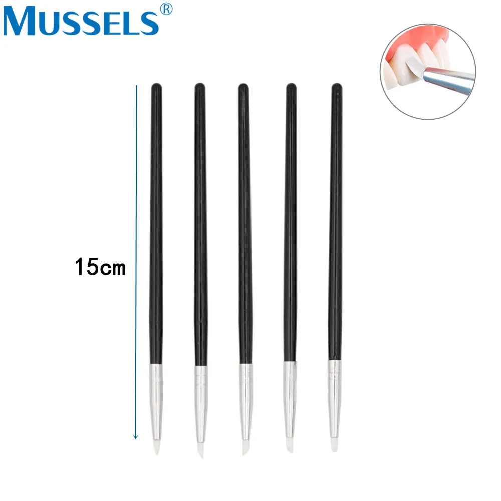 5Pcs Dental Resin Brush Pens Silicone Shaping Nails Art for Adhesive Composite Porcelain Teeth Dentist Tools Lab DIY Paint Line