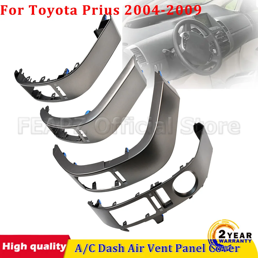 

For Toyota Prius 2004-2009 Silver LHD 4Pcs Car Center Inner A/C Dash Air Vent Panel Cover Trim Easy installation Car Accessories