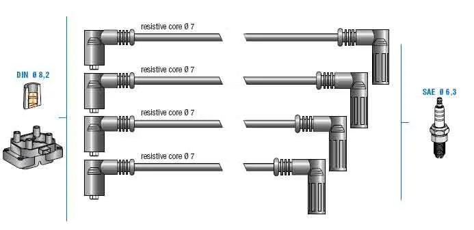 Store code: 7825 for spark plug cable 99 TEMPRA 1.6mpi-spi 8-16V