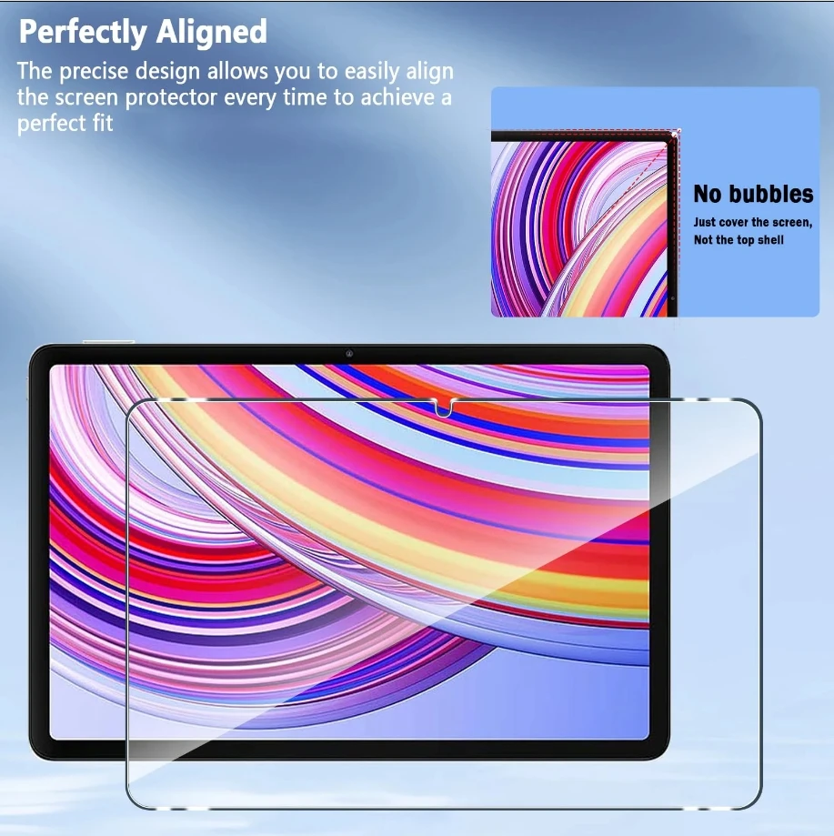 2pcs 9H Tempered Glass For Xiaomi Redmi Pad Pro 12.1 inch 2024 Clear Screen Protector Anti Scratch Protective Film 5