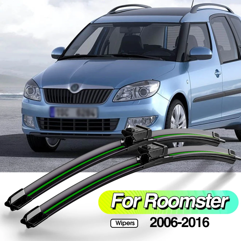 

For Skoda Roomster 2006-2016 2pcs Front Windshield Wiper Blades Windscreen Window Accessories 2007 2008 2009 2011 2012 2014 2015