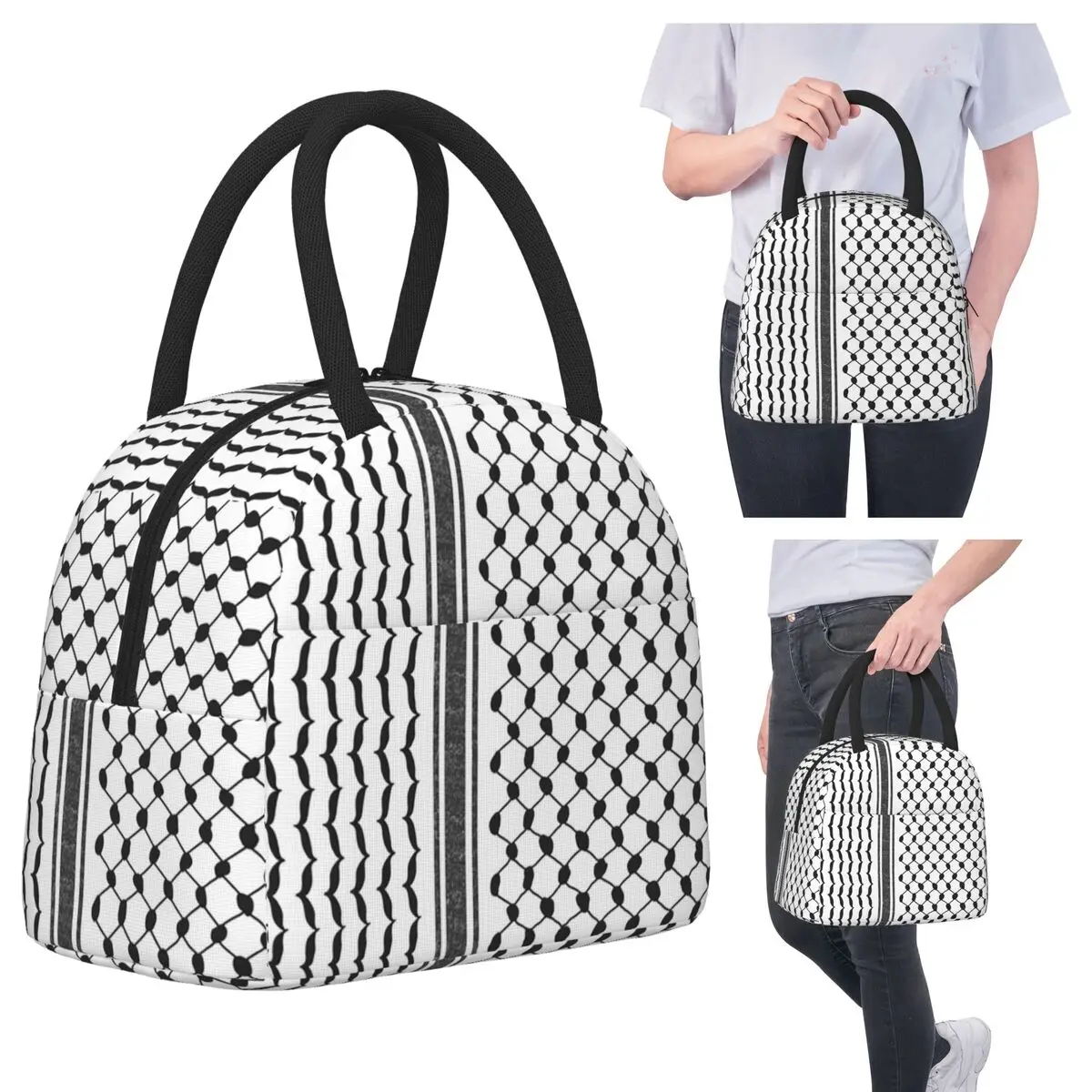 

Hattah (Keffiyeh) Insulated Lunch Bag for Kids School Cooler Thermal Food Box Tote Portable Lunch Boxes Container