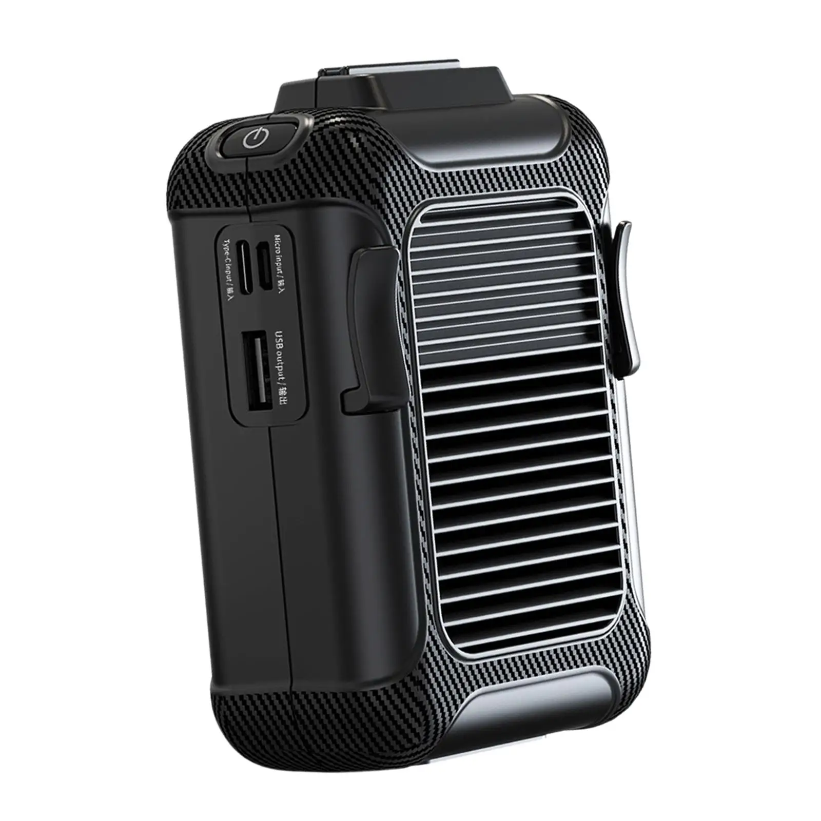 พัดลมแบบหนีบคาดเอวพัดลมคล้องคอไม่มีเสียงรบกวนสำหรับการเดินป่าในบ้านและการเดินทาง