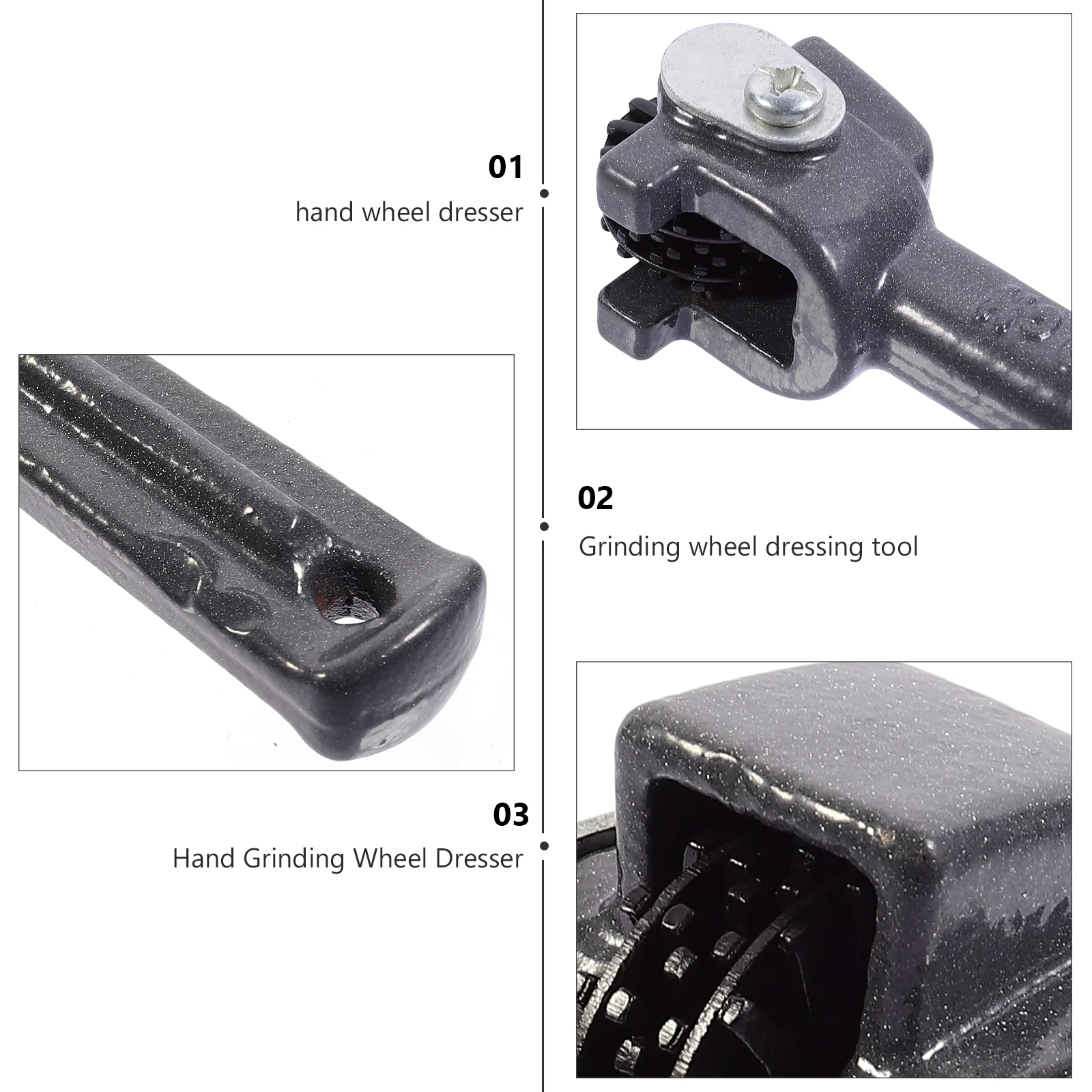 

Hand Grinding Wheel Dresser for Bench Grinder Dark Grey Handheld Iron Material Long Term Professional Tools Portable Star Tooth