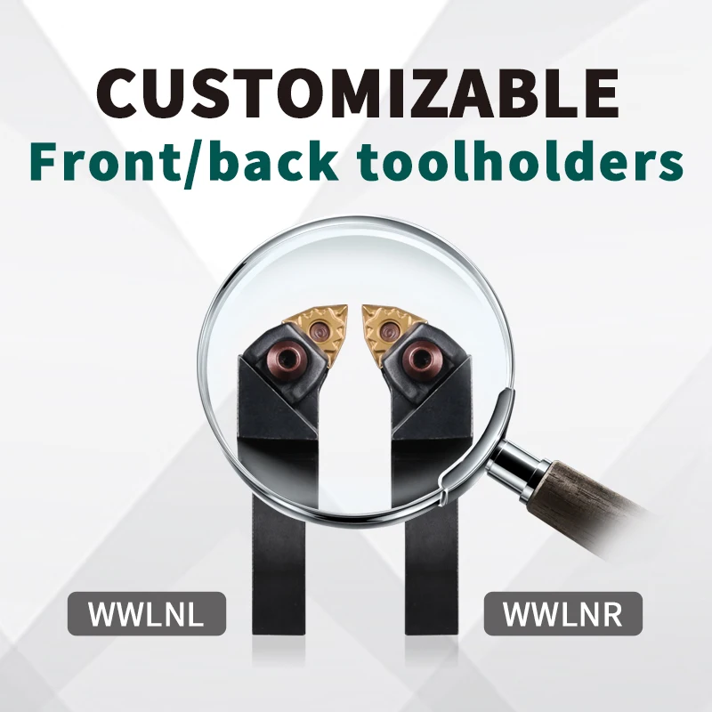 WWLNR 2020 WWLNR 2525 WWLNR 3232 Portautensili per tornitura esterna WNMG Inserti in metallo duro WWLNR Tornio Bar Set di utensili da taglio CNC