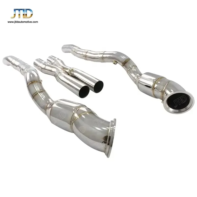 JTLD Catless Muffler Pipe with X PIPE 304 Stainless Steel for Ferrari F12 Berlinetta 2012-2017