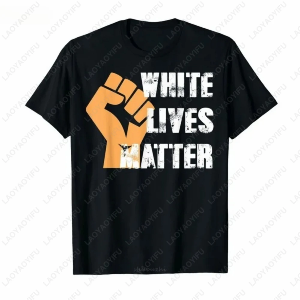 حياة بيضاء المادة بلايز تي شيرت الحقوق المدنية تي شيرت الزي عادية الذكور عالية الجودة القطن قميص الرجال الصيف القطن تي شيرت