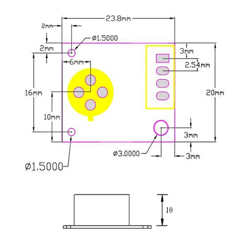 5Pcs Air Pollution Sensor JW01-C02-V2.2 VOC Air Quality Detection Module ZP07 MP503 For C02 Benzene Formaldehyde Alcohol-N35R
