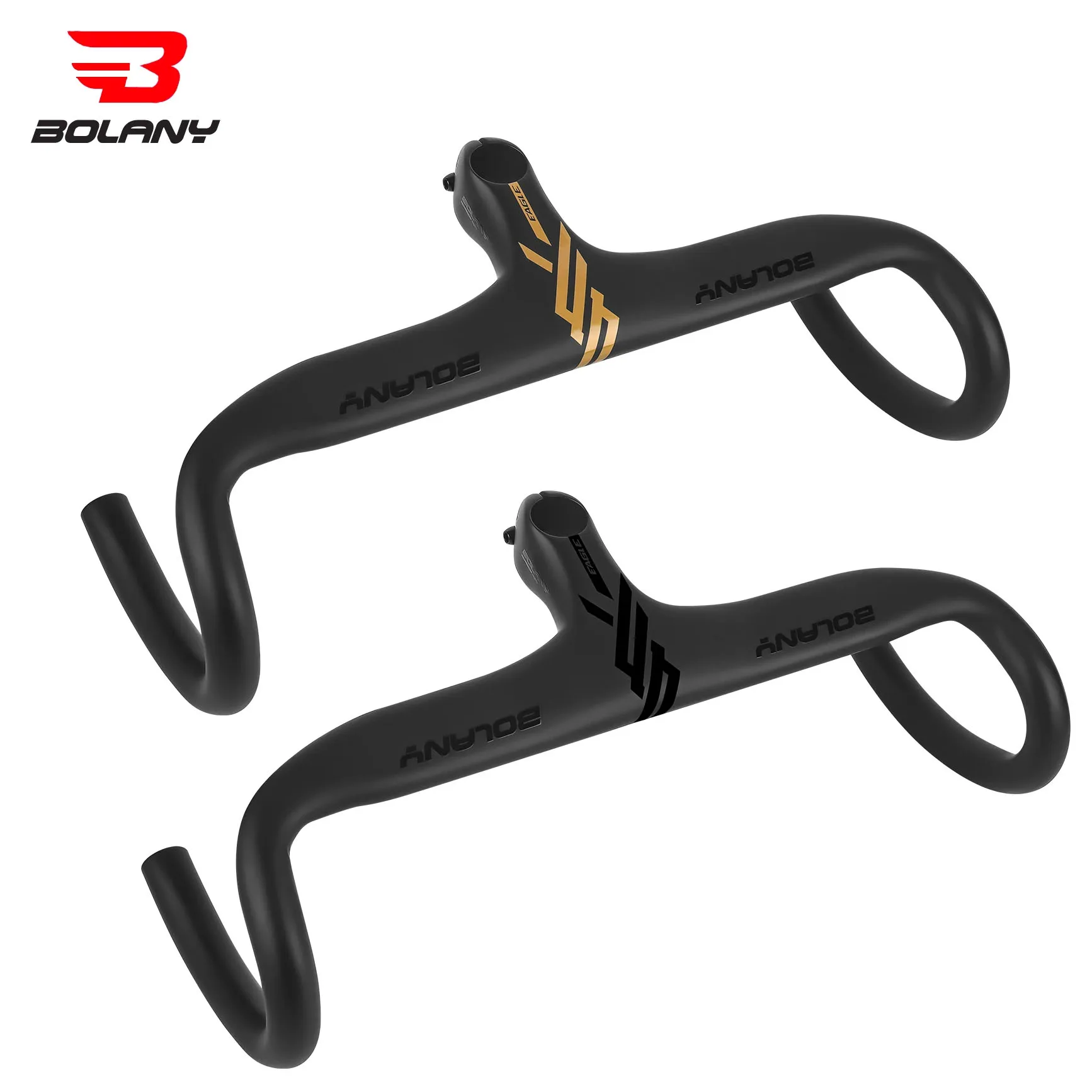 BOLANY-Road Bike Handlebar, Lightweight Drop Bar, Matte Black, Aluminum Alloy, 7Angle, 420mm
