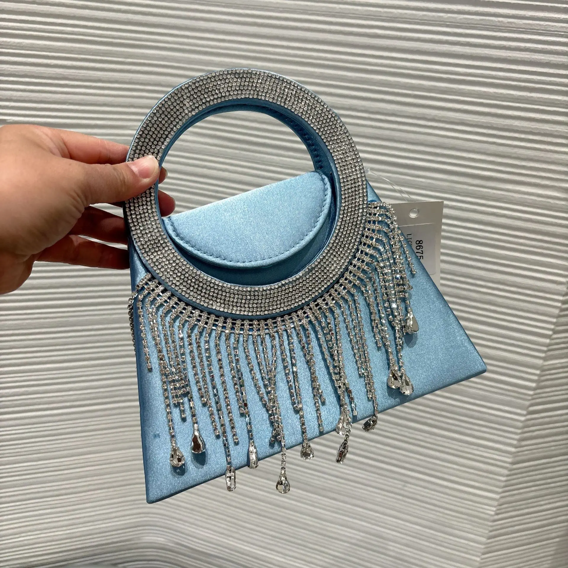 Original Designer Marken-Damenhandtasche mit Mehrschichtiger Quastenkette Modische Luxus-Strass-Taschen für Frauen – Detail 7