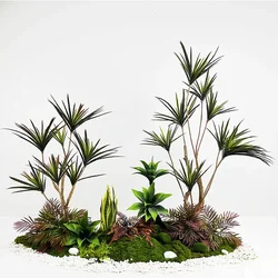 90-120cm Large Artificial Dracaena Plants Tropical Potted Tree Fake Plastic Palm Leaves Cycas Plant For Home Garden Indoor Decor