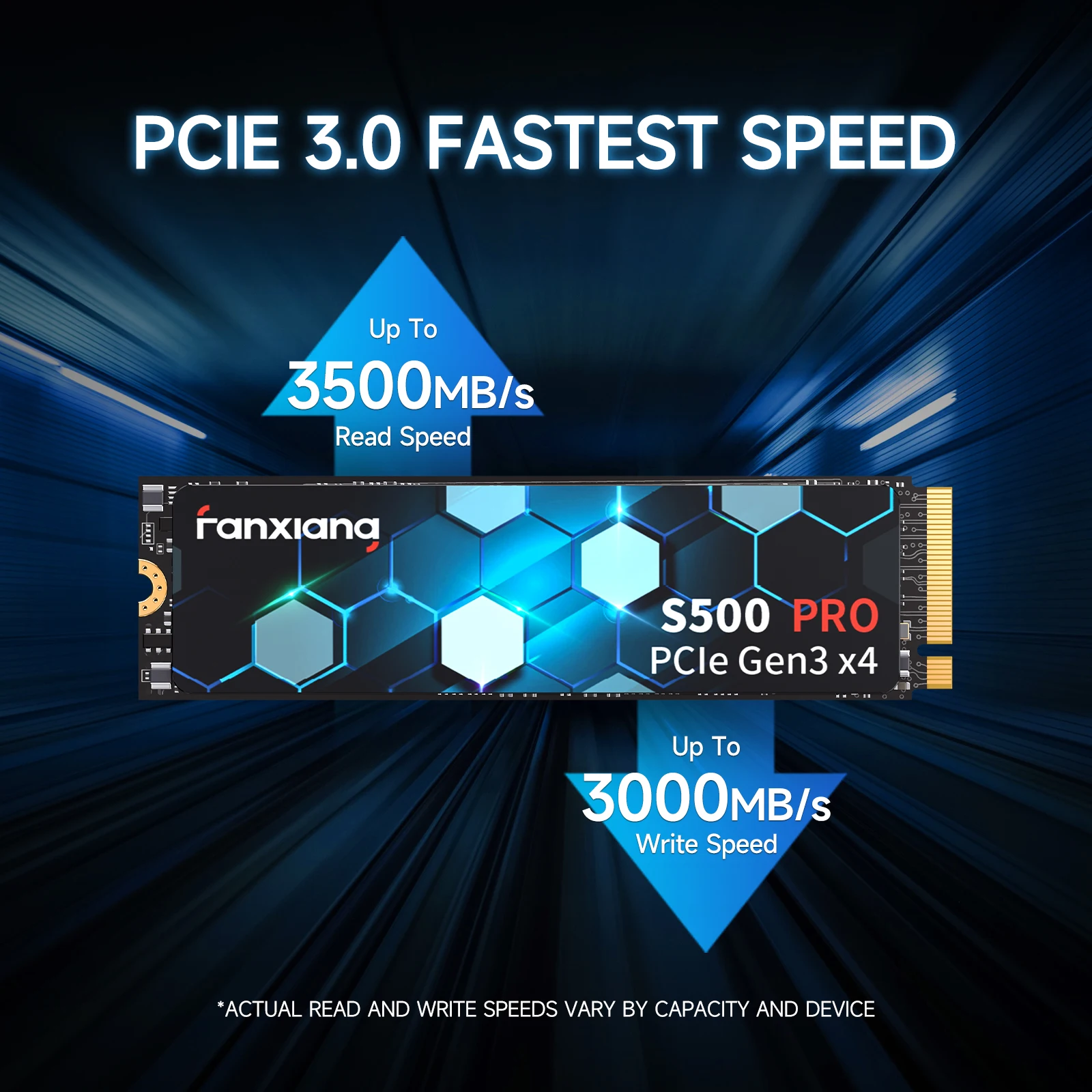 Fanxiang-Unidade Interna de Estado Sólido, Disco Rígido SSD, 1TB, 2TB, 3500 Mbps, NVMe, 512GB, PCIe 3.0, UE, EUA, Entrega Local, S500 Pro