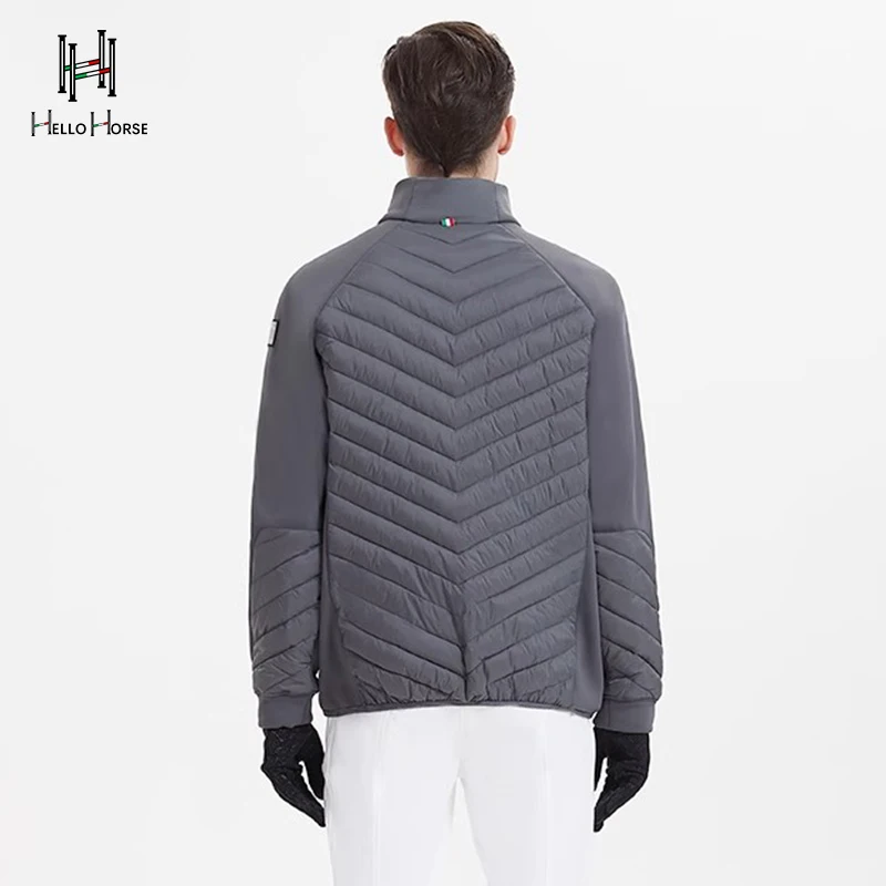 Hello Horse Equestrian Warm Jacket Outdoor Riding Clothing Men's and Women's Riding Clothing Lightweight Training Clothing Children's Equestrian Equipment down Jacket