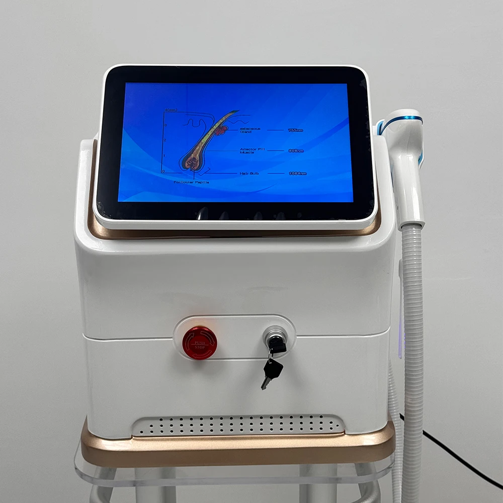 Super Light Speed 808 Hair Removal Instrument 3 Wavelength 755nm 808nm 1064nm Diode Laser Hair Remove Epilator Permanent Machine