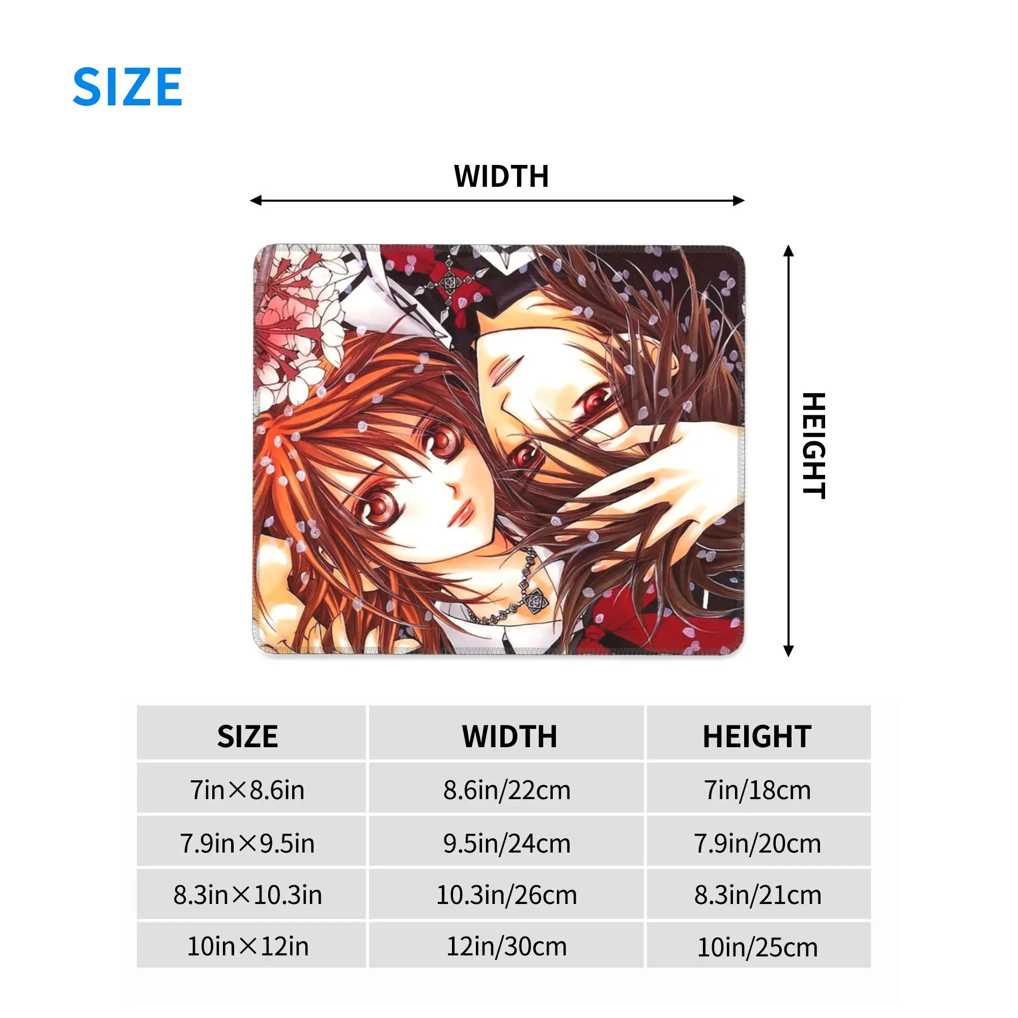 Vampire Knight Anime Mouse Pad Computer Keyboard Mouse Mat Gaming PC Laptop Desk Mat Office Accessories Table Mats