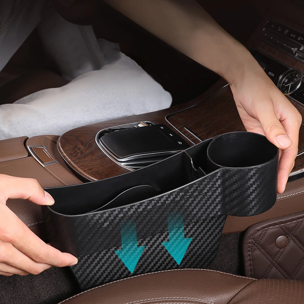 

Plastic Car ganizer Cup Holder Modern Style Gap Car Seat Slot Storage Box Storage Box for Front Seats Easy Install Clean