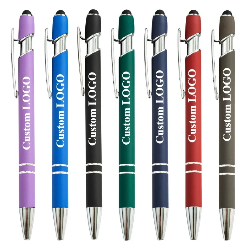 

20 Pieces Free Personalized Metal Pens Custom Logo Engrave Text Ballpoint GIFT Pen with Stylus Tip