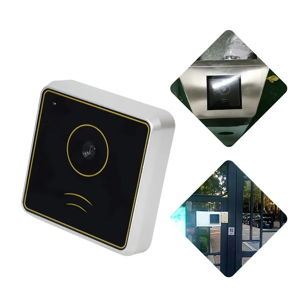 CE ROHS FCC Sistema di controllo accessi con codice QR RJ45 Wiegand TCP Porta IP Controllo accessi RFID Weigand 26/34 Uscita Lettore di schede IC 2D