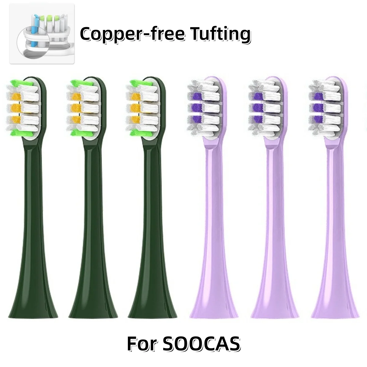 Sonic Electric Toothbrush Heads For Xiaomi SOOCAS X3 X5 X3U X1 V1 V2 SOOCARE Head Bristle Replacement Nozzles with Anti-dust Cap