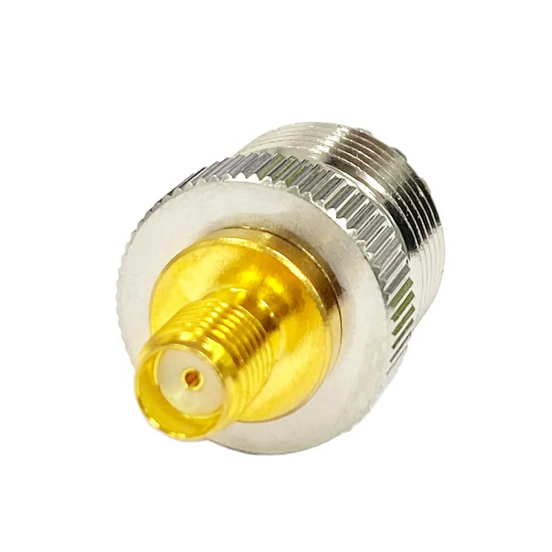 UHF Female Jack to SMA Female Jack RF Coax Adapter, Modem Convertor, Straight Nickelplated, New for WiFi Antenna, 1PC