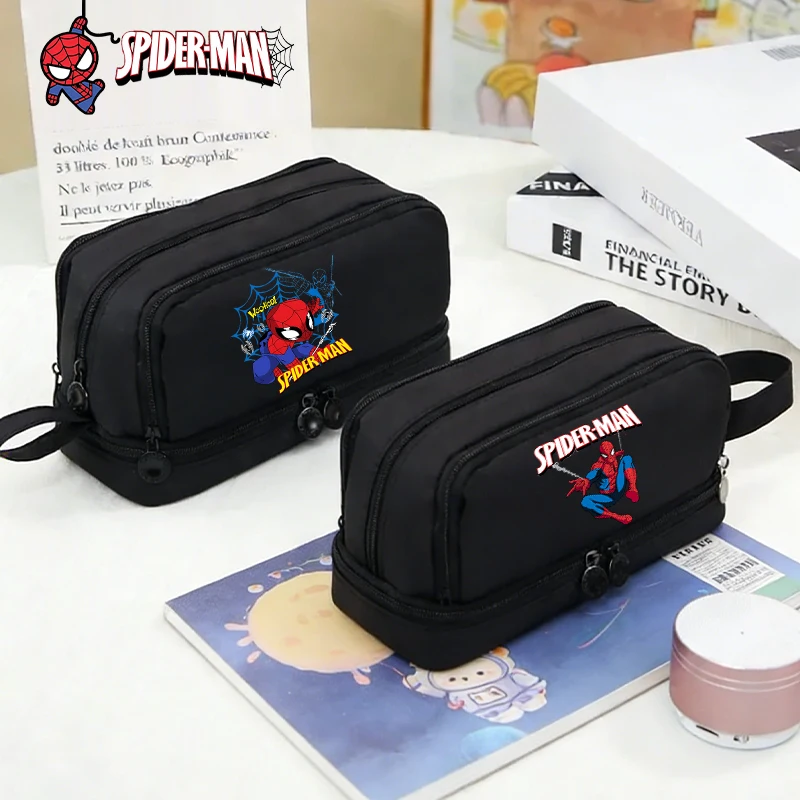 

Cute Spidermans Kids Pencil Bags 4Layer Large Capacity Movie Boy Student Back School Supply Storage Pen Case Pouch Birthday Gift