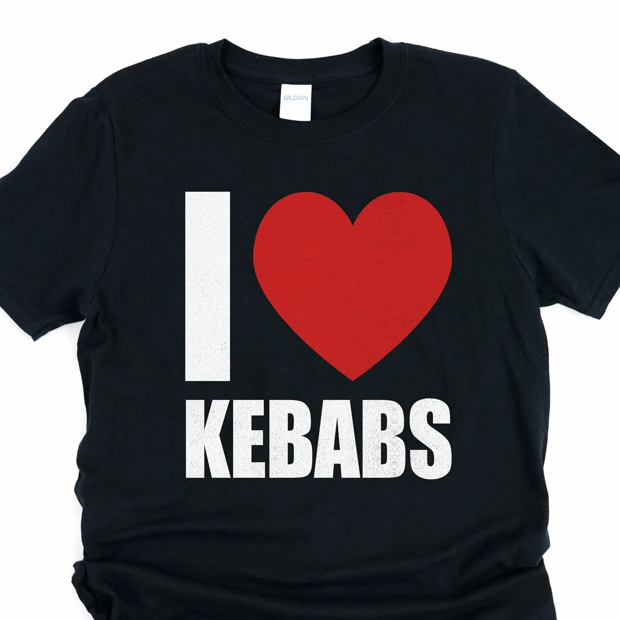 I love kababs, kebab shirt, fast food shirt, red heart shirt