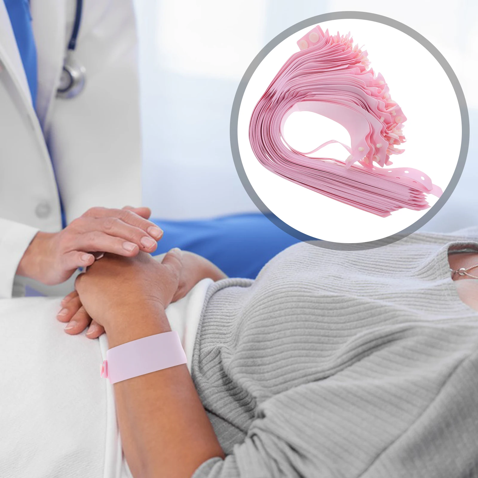 

100PCS Medical ID Wristbands Hospital Patient Identification Bracelets Disposable Safety Bands for Elderly Patient ID Wristbands