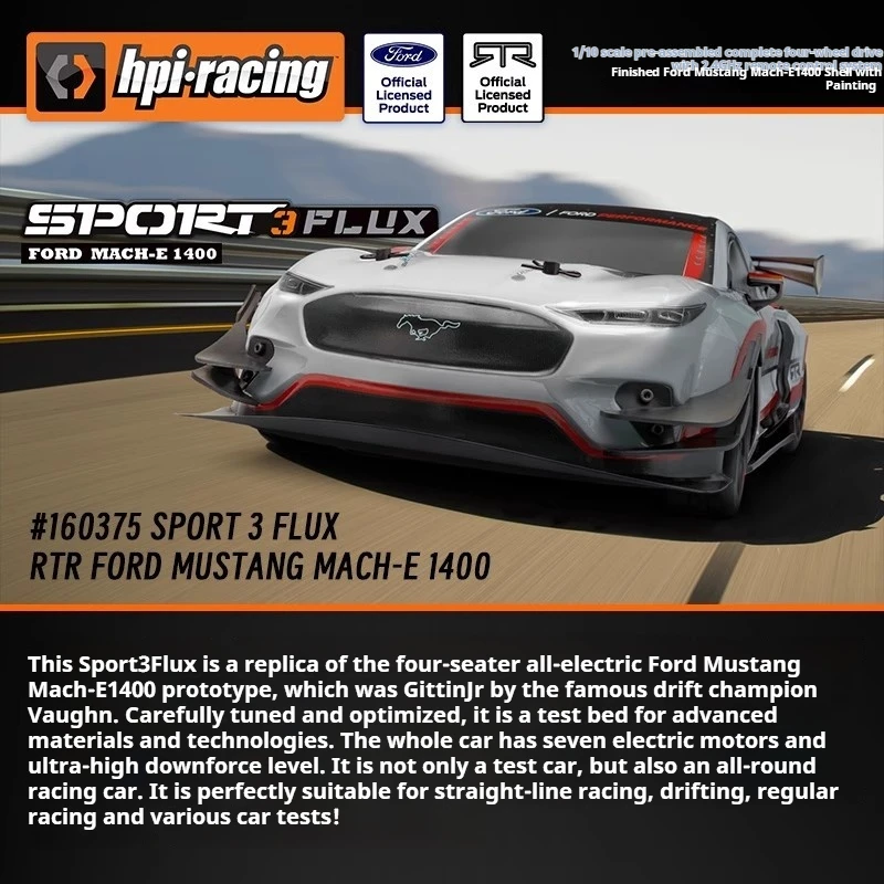 

HPI 1/10 Моделирование Fluxford Mustang Mach-E с дистанционным управлением, полноприводный спортивный автомобиль Flux RV 160375