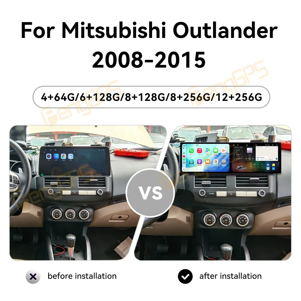 Car Accessories Radio For Mitsubishi Outlander 2008-2015 Android Auto GPS Navigation Multimedia Stereo Receiver Head Unit