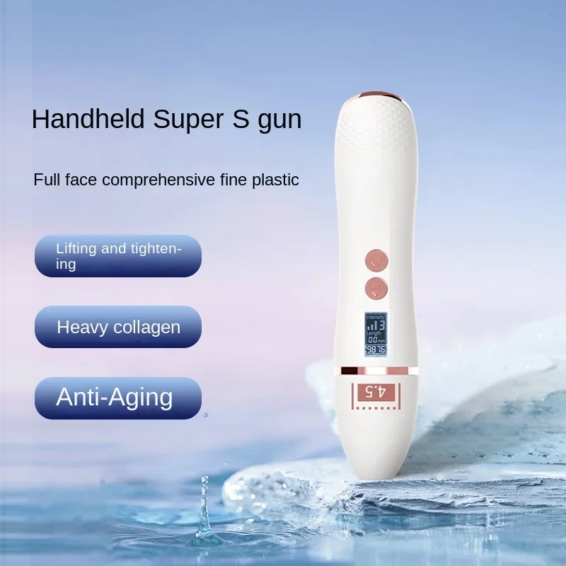 Free delivery of handheld ultrasonic facial lift and tightening of light colored lines for skin rejuvenation and beauty