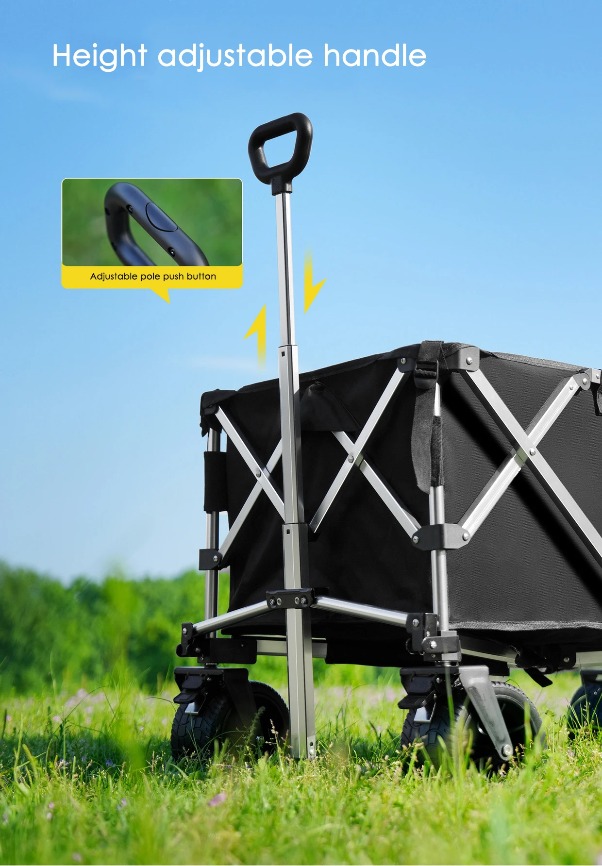 プレミアムデザインアルミ折りたたみワゴン ポータブルアウトド - Outdoor Camping Vehicle Wagon のレビューと価格