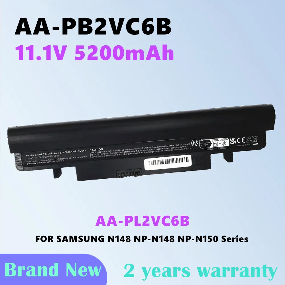 

11.1v 4400mAh Laptop Black Battery for Samsung N100 N150 N150P AA-PB2VC3B AA-PB2VC6B AA-PL2VC6W N250 N143 N143P N145