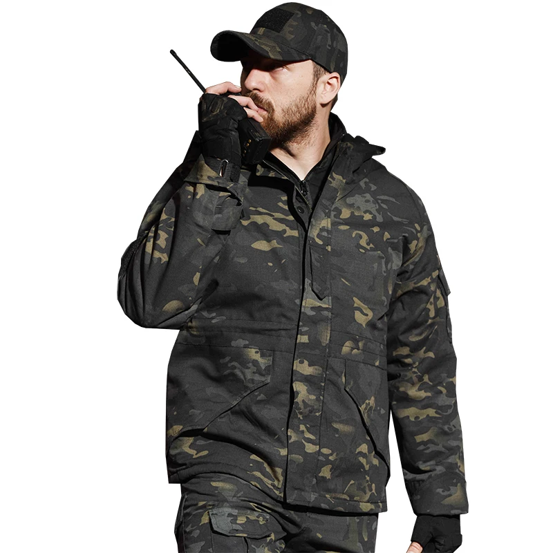 

HAN WILD Winter Fleece Jacket Tactical Jackets Hunting Windbreaker Hiking Camping Military Clothes Multicam Coat Men Clothing